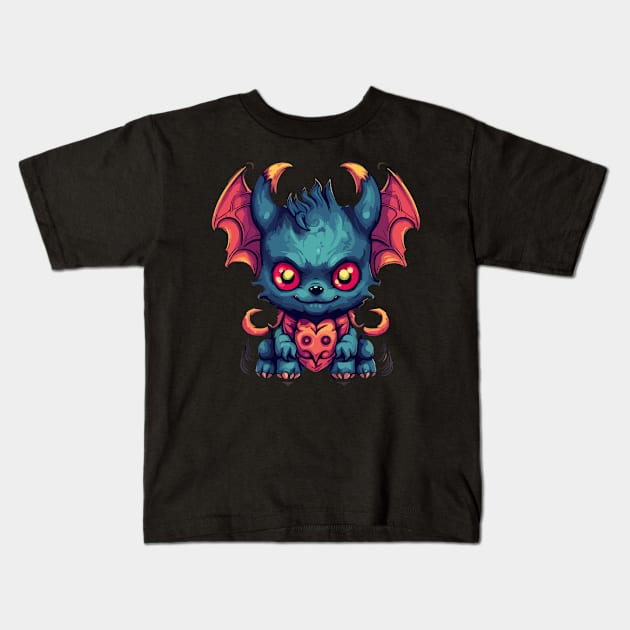 little demon - cute Kids T-Shirt by Dragadin